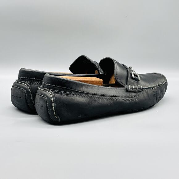 Cole Haan Shoes Mens 11.5 Black Leather Bit Driving Loafers Moc Slip On Casual main image 4